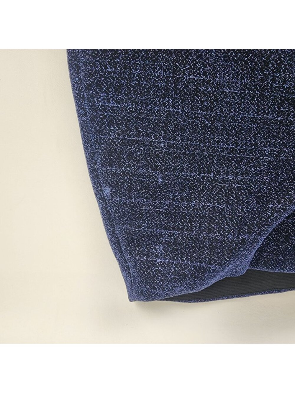 Zara Trafaluc Blue Metallic Sparkle Mini Skirt Size Small Stretch Lined Party - Picture 7 of 16